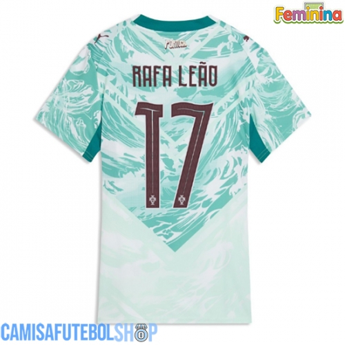 Camisa de time de futebol Portugal Rafael Leao #17 Replicas 2º Equipamento Feminina Mundo 2026 Manga Curta